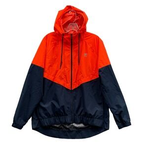 Fila Sport Windbreaker Jacket Women's Large Blue Orange Outdoor Gorpcore Sports